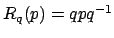 $R_{q}(p)=qpq^{-1}$