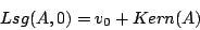 \begin{displaymath}Lsg(A,0)=v_{0}+Kern(A)\end{displaymath}