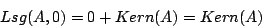 \begin{displaymath}Lsg(A,0)=0+Kern(A)=Kern(A)\end{displaymath}