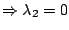 $\Rightarrow\lambda_{2}=0$