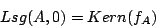 \begin{displaymath}Lsg(A,0)=Kern (f_{A})\end{displaymath}