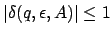 $\vert\delta(q,\epsilon,A)\vert\leq 1$