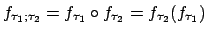 $f_{\tau_{1};\tau_{2}}=f_{\tau_{1}}\circ f_{\tau_{2}}=f_{\tau_{2}}(f_{\tau_{1}})$